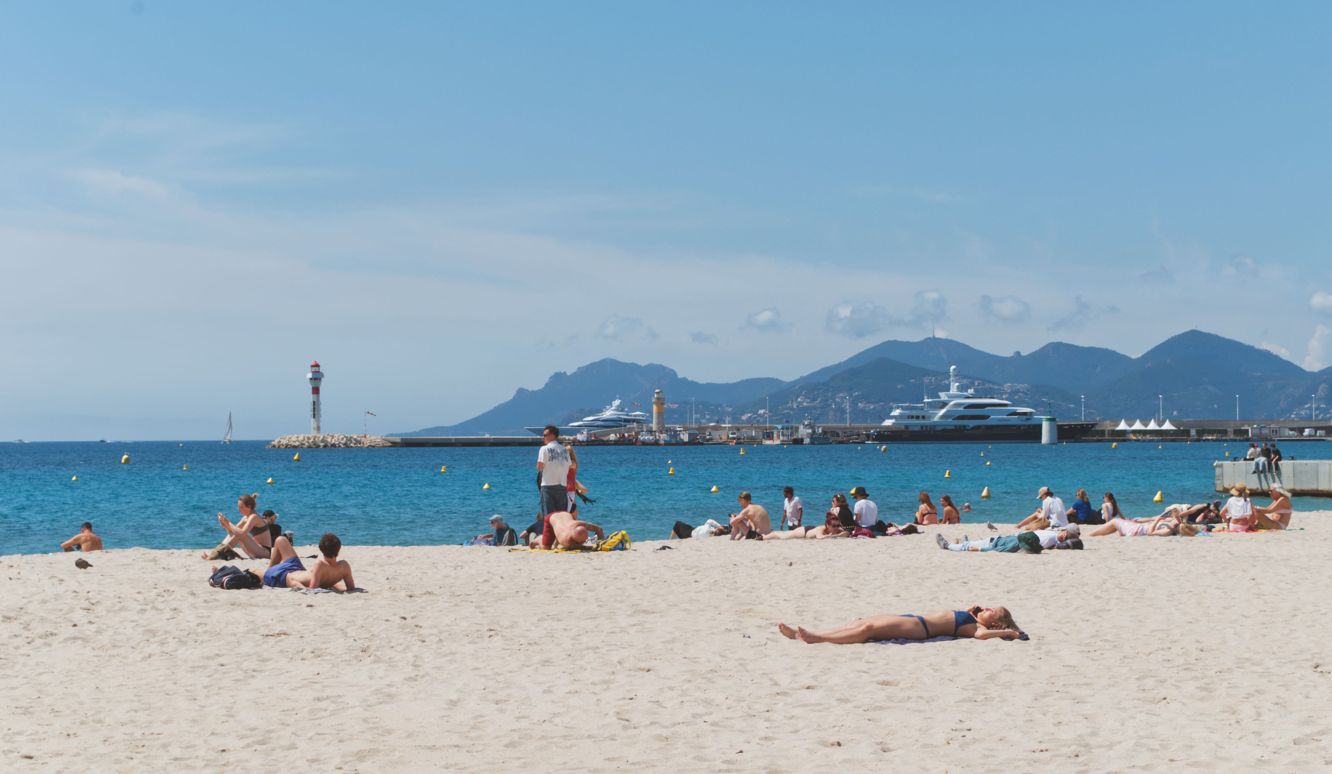 Private beach on the French Riviera