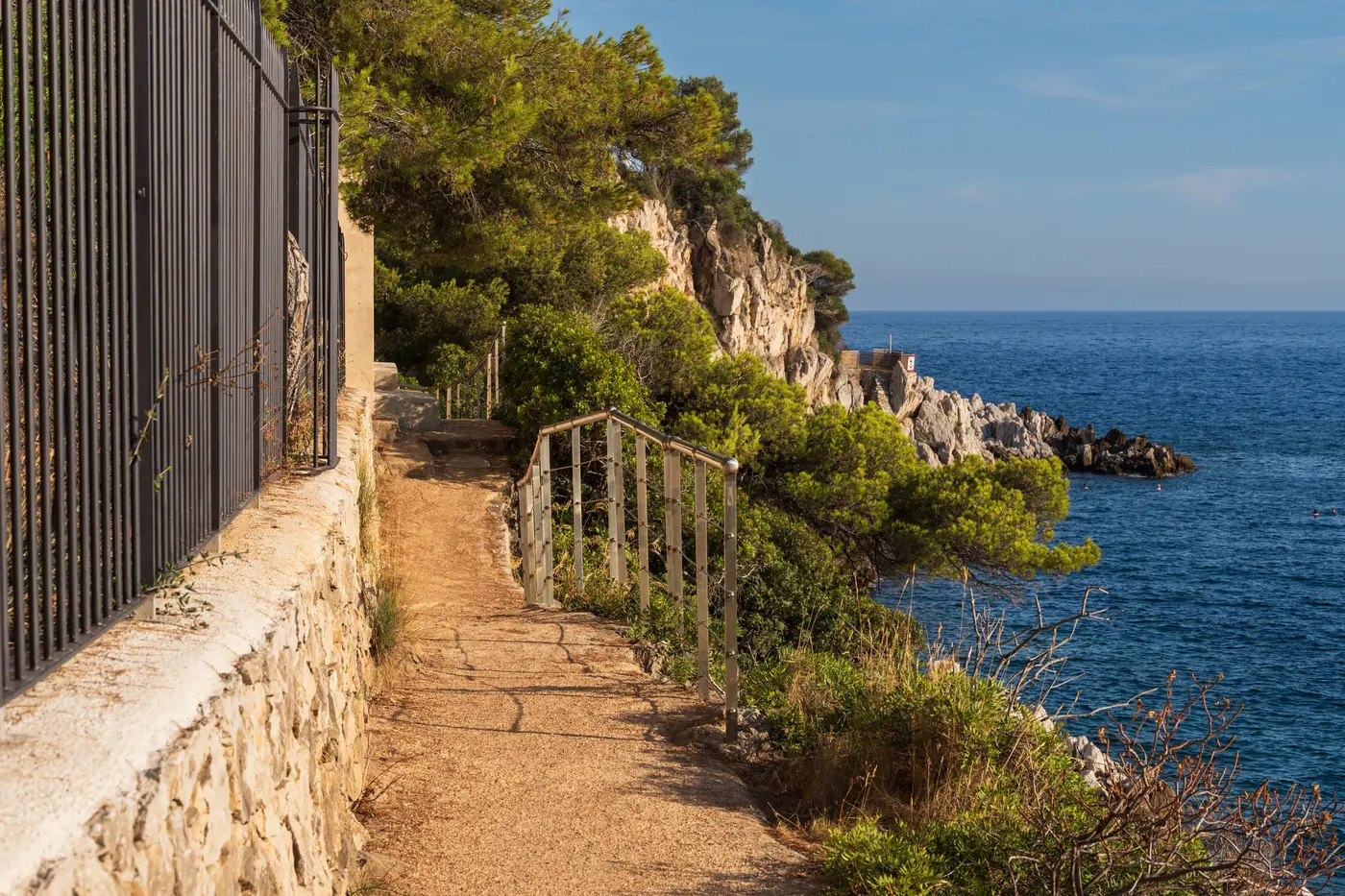 Coastal path on the eastern side of Nice