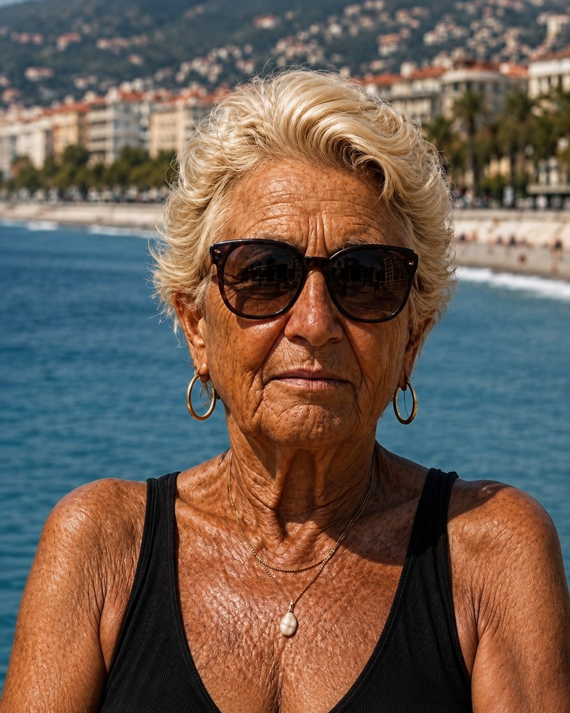 Portrait of a fictional matriarch by the bay