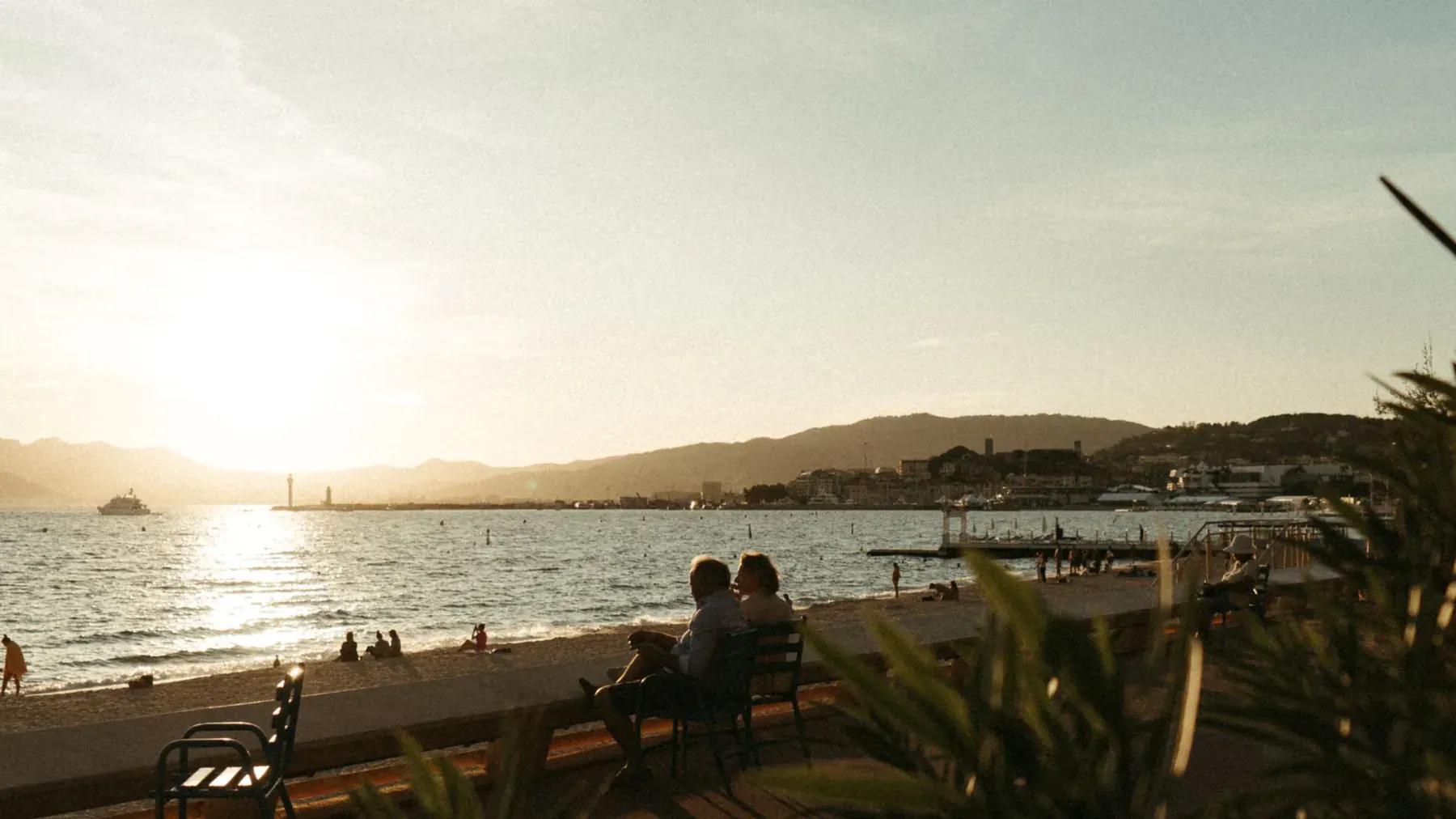 La Croisette at sunset