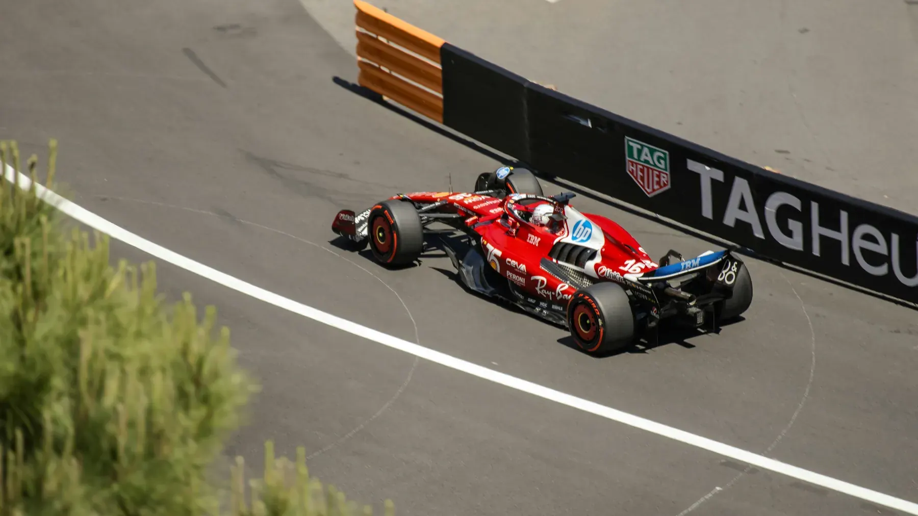 A Formula 1 car on a bend of the Monaco circuit
