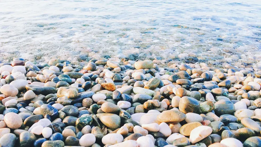 Pebbles on a Nice beach
