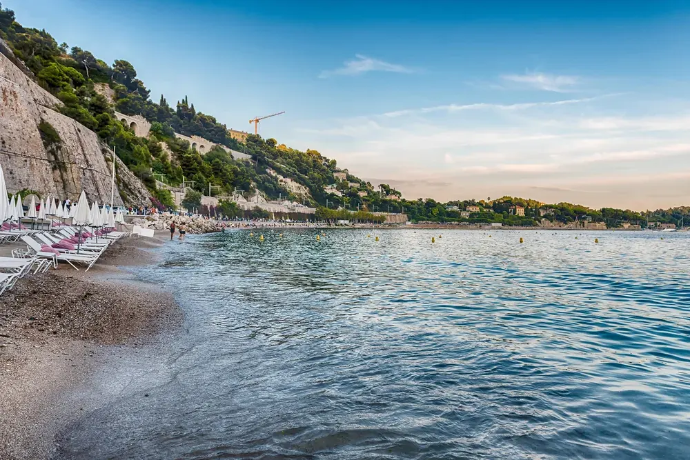 Marinières beach in Villefranche